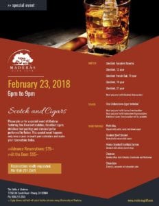 scotch and cigars maderas golf club cigar catering flyer